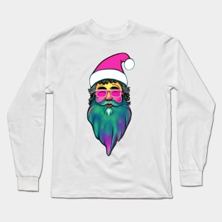 Retro Vintage Pink Santa Claus Long Sleeve T-Shirt